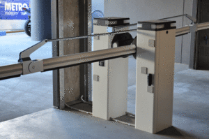 Sentinel AG Automatic Boom Gate with articulated arm in carpark blog image