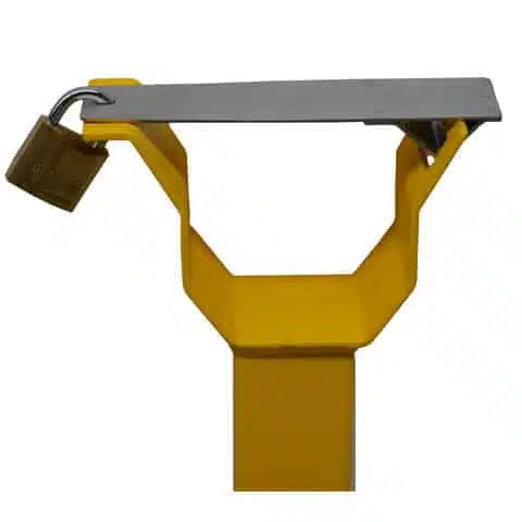 Sentinel MB2 Manual Boom Gate catch post with padlock