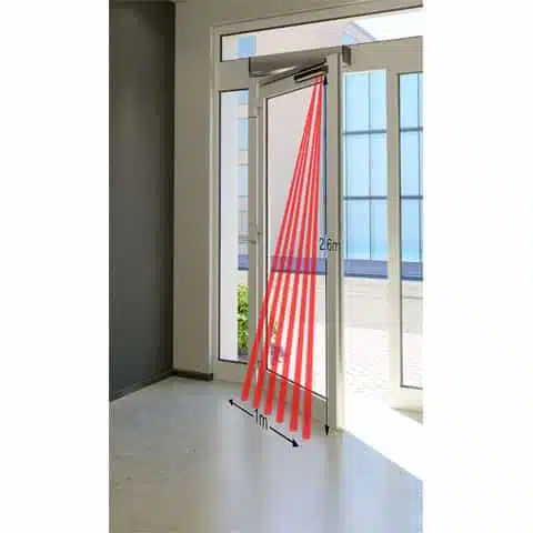 SafePass SSS5 infrared automatic swing door safety sensor detection area
