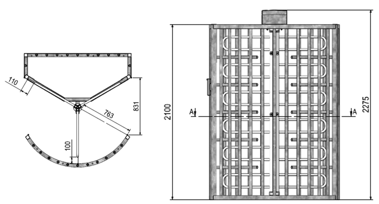 F21 XL Turnstile Dimensions