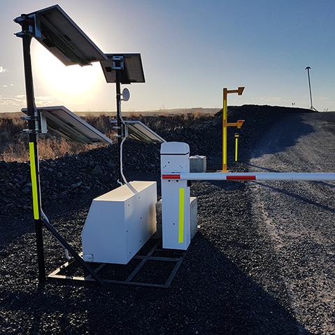 Solar Powered Gates at Mine