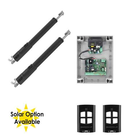 TOM5024E swing gate opener – double operator kit, solar available